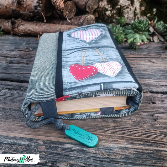 Otulacz / etui na książkę ~ jeans / vintage