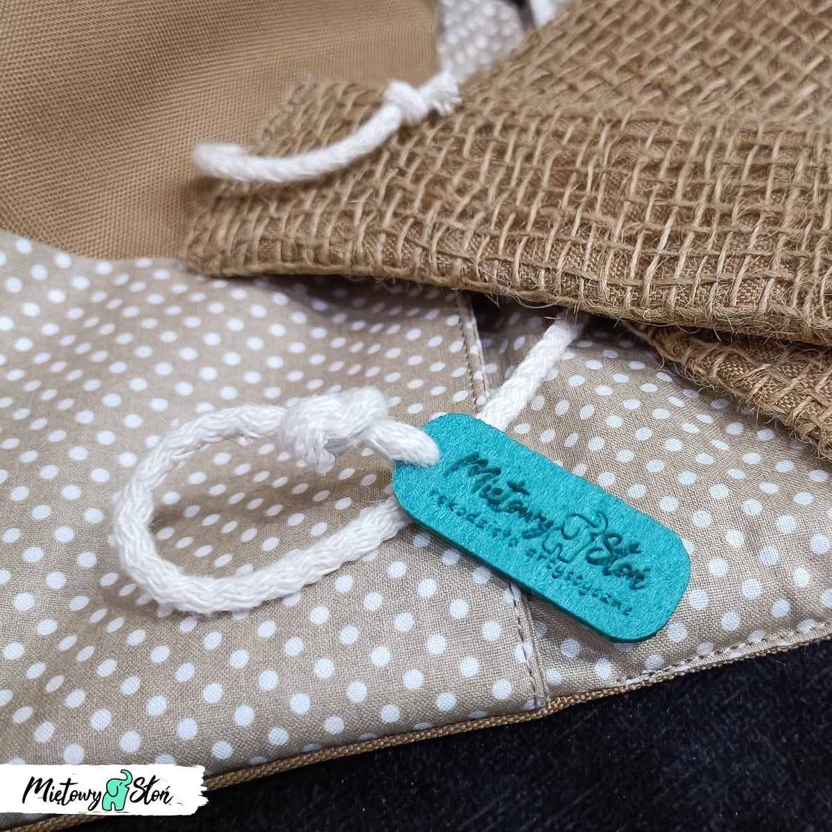 #zerowaste Otulacz / etui na książkę i zakłądka ~ jutowy