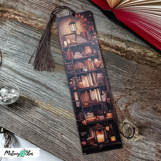 Zakładka do książki ~ drewniana ~ biblioteczka