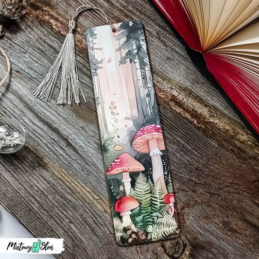 Zakładka do książki ~ drewniana ~ muchomory