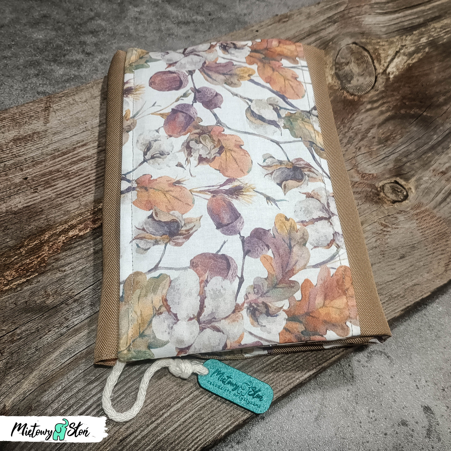 #zerowaste - Komplet - otulacz, piórnik i zakładka ~ jesienny
