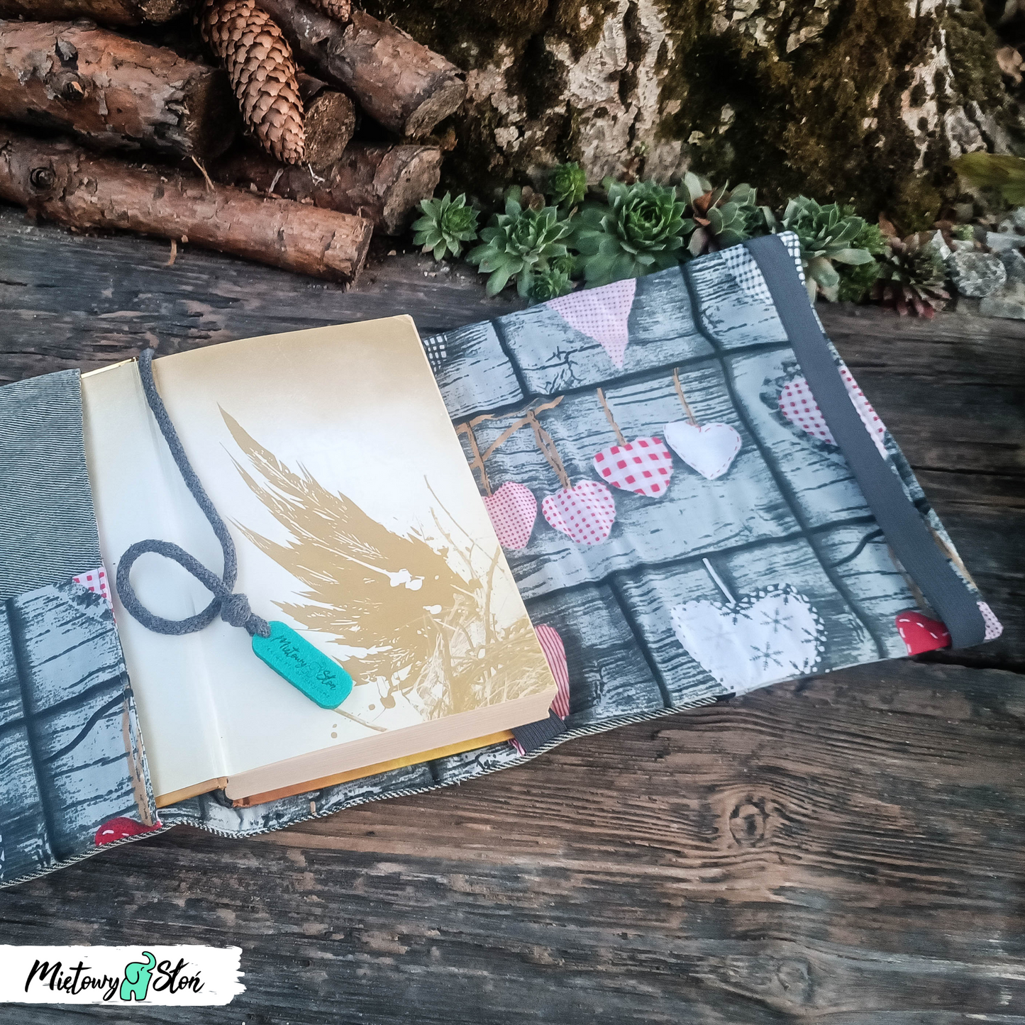 Otulacz / etui na książkę ~ jeans / vintage