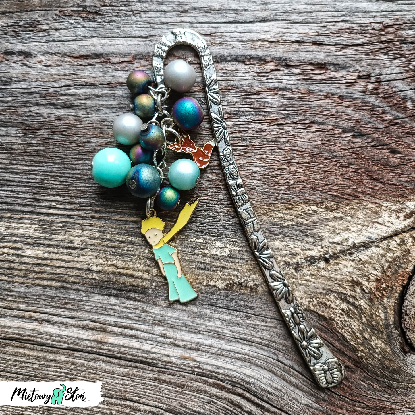 Zakładka do książki ~ metalowa ~ Mały Książę i Lis