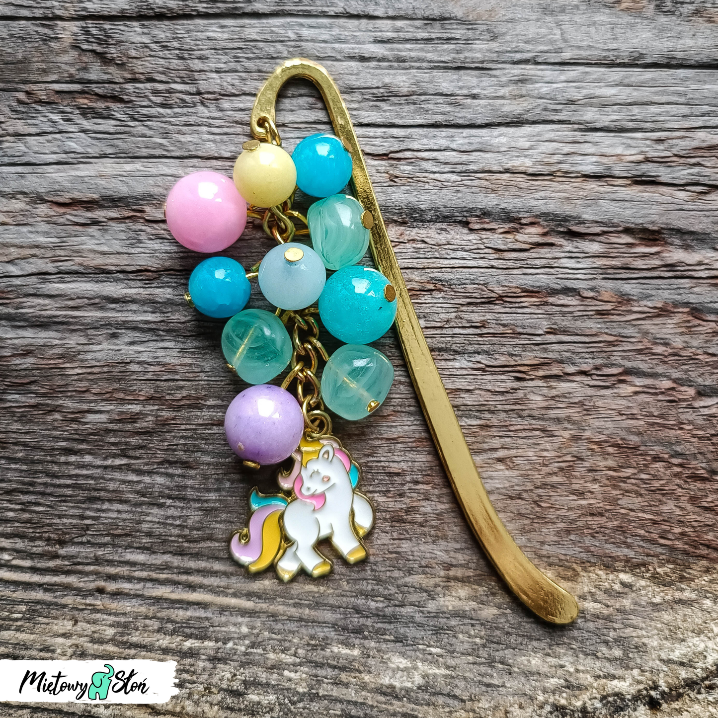 Zakładka do książki ~ metalowa ~ jednorożec